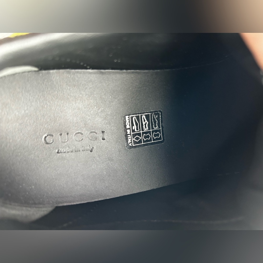 Gucci Black Suede Web Stripe Slip-On Sneakers Size 7.5 - Picture 7 of 15